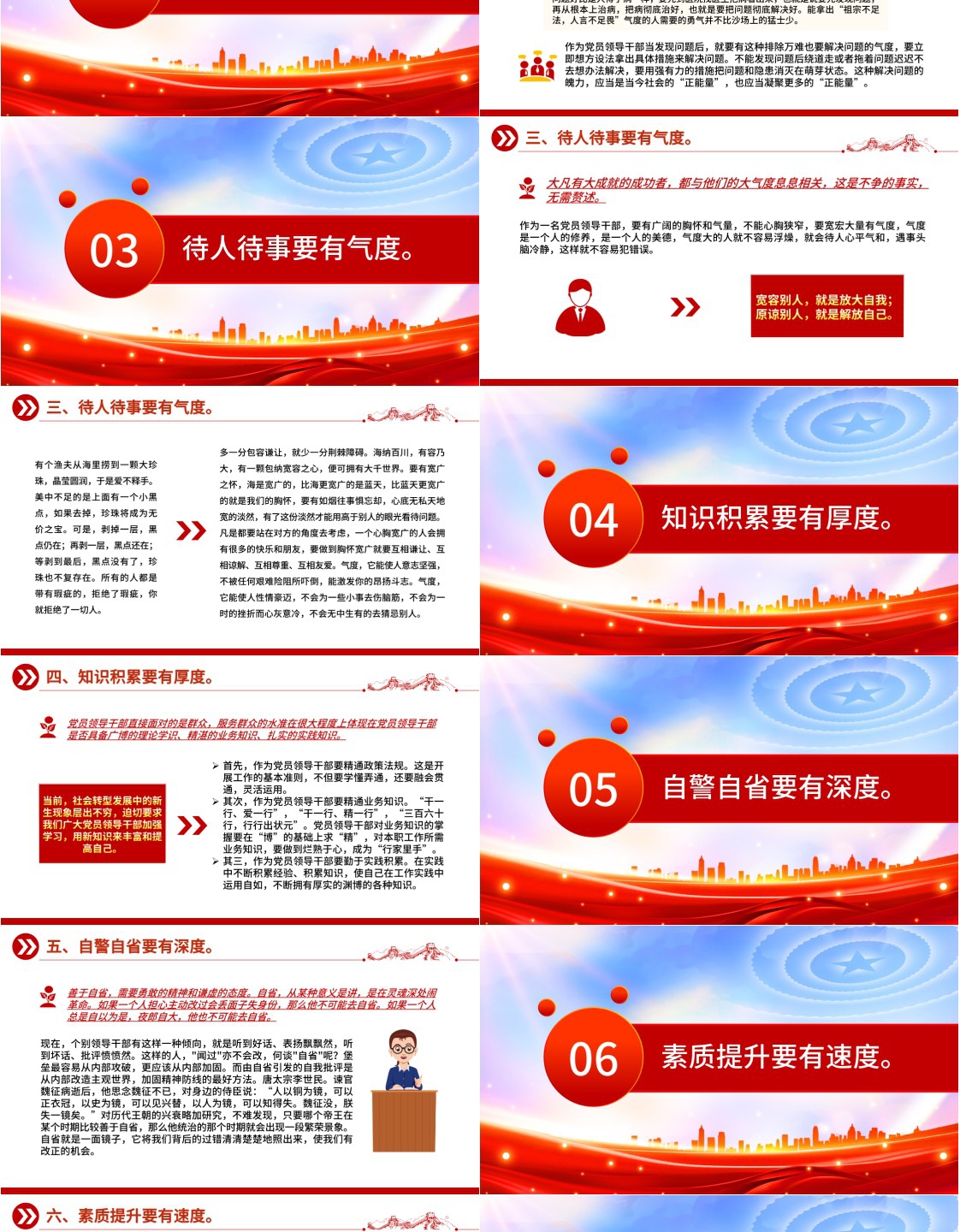 党政风党员要注重培养七度ppt党课课件
